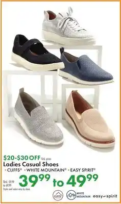 Boscov's Ladies Casual Shoes offer