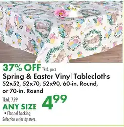 Boscov's Spring & Easter Vinyl Tablecloths offer