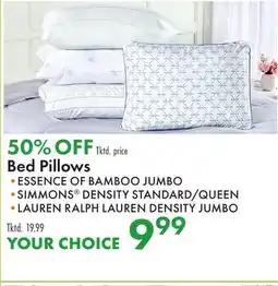 Boscov's Bed Pillows offer