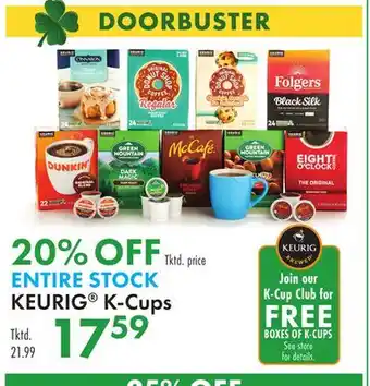 Boscov's KEURIG K-Cups offer