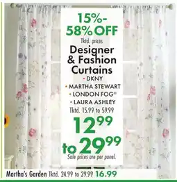 Boscov's Designer Fashion Curtains offer