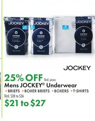 Boscov's Mens JOCKEY Underwear offer