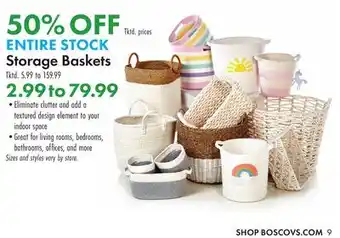 Boscov's Storage Baskets offer