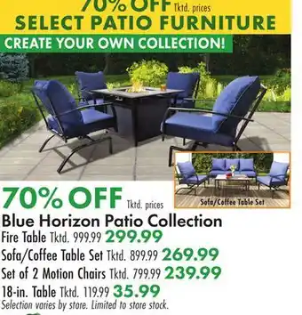 Boscov's Blue Horizon Patio Collection Fire Table offer