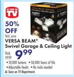 Boscov's VERSA BEAM Swivel Garage & Ceiling Light offer