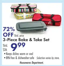 Boscov's 3-Piece Bake & Take Set offer