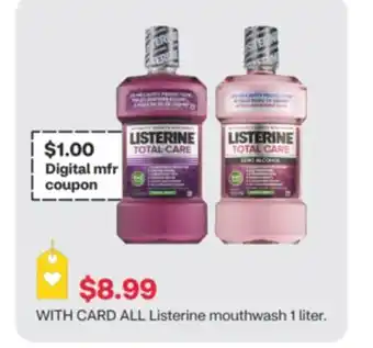 CVS ALL Listerine mouthwash 1 liter offer