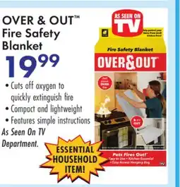 Boscov's OVER & OUT Fire Safety Blanket offer