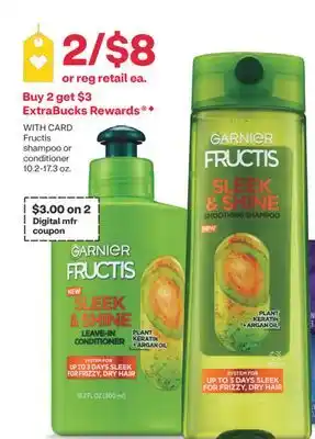 CVS Garnier Fructis shampoo or conditioner offer