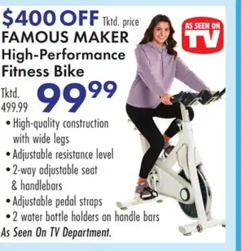 Boscov's FAMOUS MAKER High-Performance Fitness Bike offer