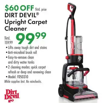 Boscov's DIRT DEVIL Upright Carpet Cleaner offer