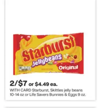 CVS Starburst, Skittles jelly beans 10-14 oz or Life Savers Bunnies & Eggs 9 oz offer