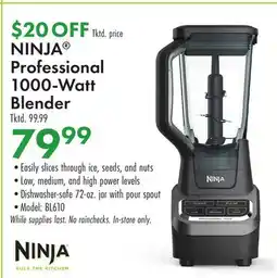 Boscov's NINJA Professional 1000-Watt Blender offer