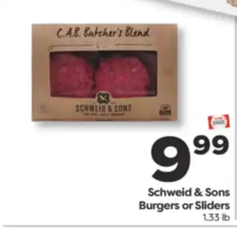 Weis Markets Schweid & Sons Burgers or Sliders offer