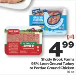 Weis Markets Shady Brook Farms 93% Lean Ground Turkey or Perdue Ground Chicken offer