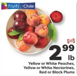 Weis Markets Yellow or White Peaches, Yellow or White Nectarines, Red or Black Plums offer