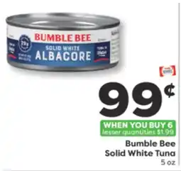 Weis Markets Bumble Bee Solid White Tuna offer