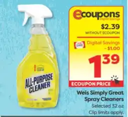 Weis Markets Weis Simply Great Spray Cleaners offer