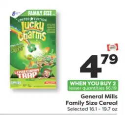 Weis Markets General Mills Family Size Cereal offer