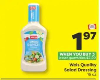 Weis Markets Weis Quality Salad Dressing offer