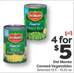 Weis Markets Del Monte Canned Vegetables offer