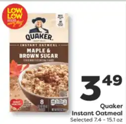 Weis Markets Quaker Instant Oatmeal offer