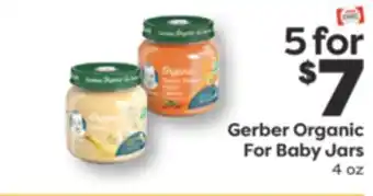 Weis Markets Gerber Organic For Baby Jars offer