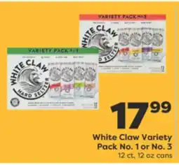 Weis Markets White Claw Variety Pack No. 1 or No. 3 offer