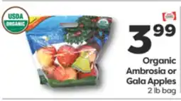 Weis Markets Organic Ambrosia or Gala Apples offer