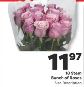 Weis Markets 18 Stem Bunch of Roses offer