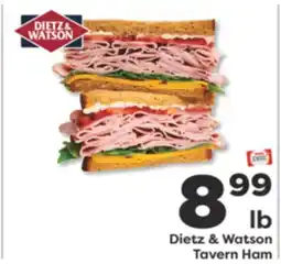 Weis Markets Dietz & Watson Tavern Ham offer