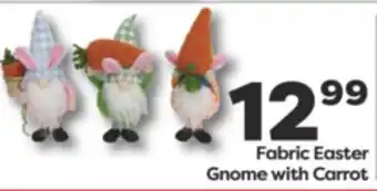 Weis Markets Fabric Easter Gnome with Carrot offer