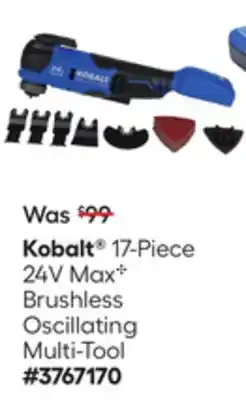 Lowe's Kobalt 17-Piece 24V Max C Brushless Oscillating Multi-Tool offer