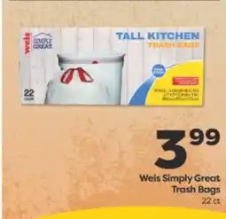 Weis Markets Weis Simply Great Trash Bags offer