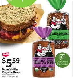 Stop&Shop Dave's Killer Organic Bread offer