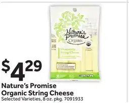 Stop&Shop Nature's Promise Organic String Cheese offer