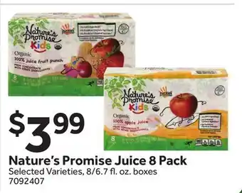 Stop&Shop Nature's Promise Juice 8 Pack offer