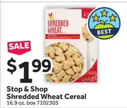 Stop&Shop Stop & Shop Shredded Wheat Cereal offer