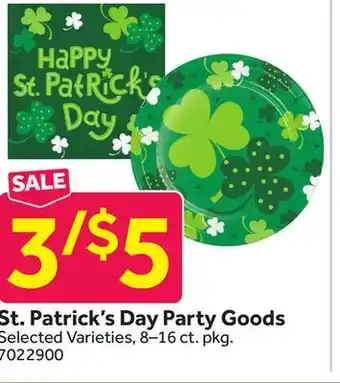 Stop&Shop St. Patrick's Day Party Goods offer