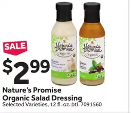 Stop&Shop Nature's Promise Organic Salad Dressing offer