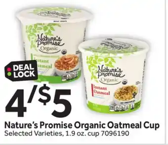 Stop&Shop Nature's Promise Organic Oatmeal Cup offer