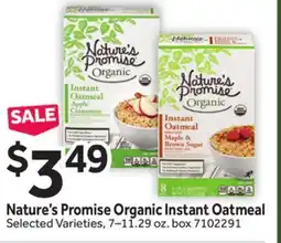 Stop&Shop Nature's Promise Organic Instant Oatmeal offer