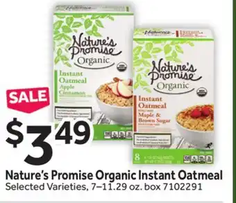 Stop&Shop Nature's Promise Organic Instant Oatmeal offer