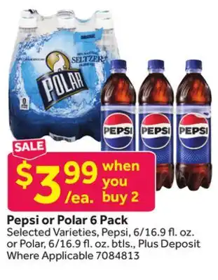 Stop&Shop Pepsi or Polar 6 Pack offer