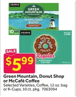 Stop&Shop Green Mountain, Donut Shop or McCafé Coffee offer