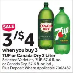 Stop&Shop 7UP or Canada Dry 2 Liter offer