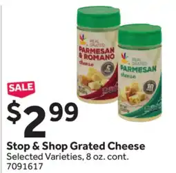 Stop&Shop Stop & Shop Grated Cheese offer