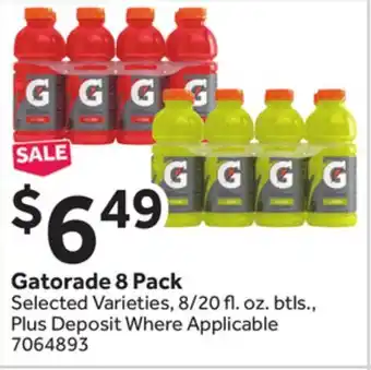 Stop&Shop Gatorade 8 Pack offer