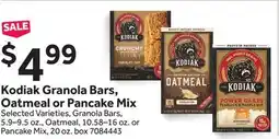 Stop&Shop Kodiak Granola Bars, Oatmeal or Pancake Mix offer