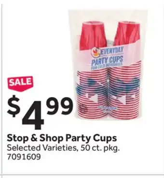 Stop&Shop Stop & Shop Party Cups offer